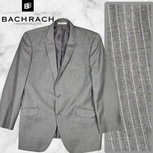 Bachrach Suit Jacket Men 42S Grey Wool Pinstripe Modern Fit Blazer Luxury Dapper